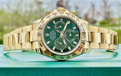 gold rolex green